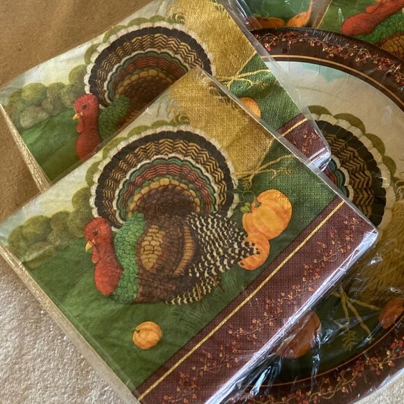 Thanksgiving Bundle Plates, Napkins & Cups - Picture 11 of 16